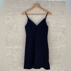 Express Little black dress with Tulip Hemline- Small
